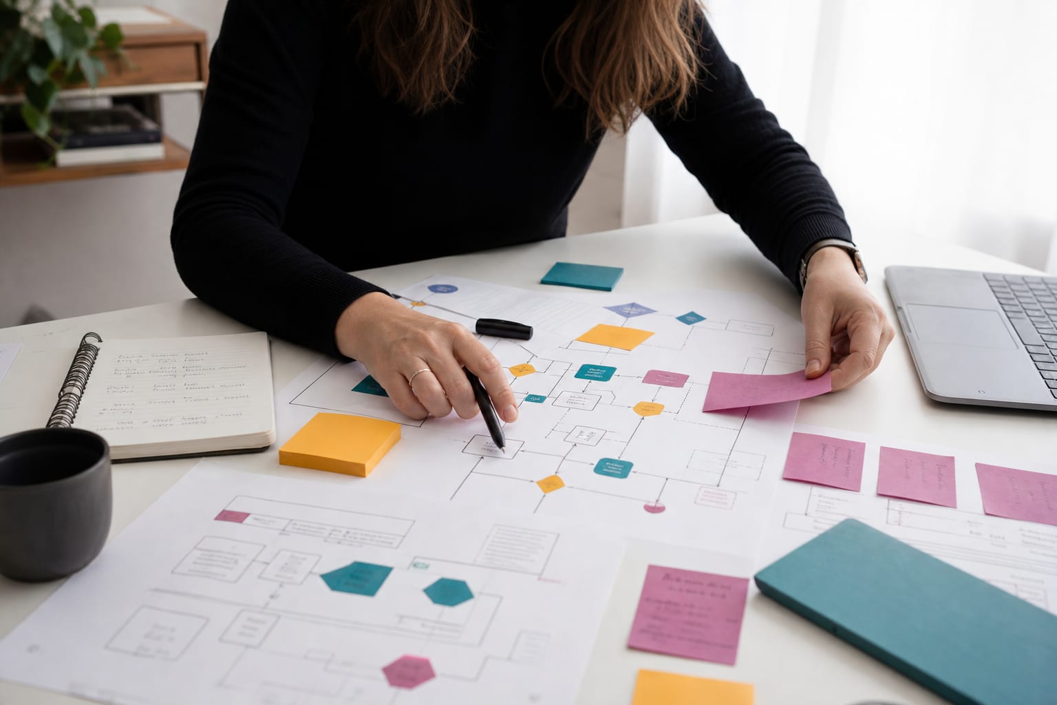 Analisi di processi e priorità su un tavolo di lavoro